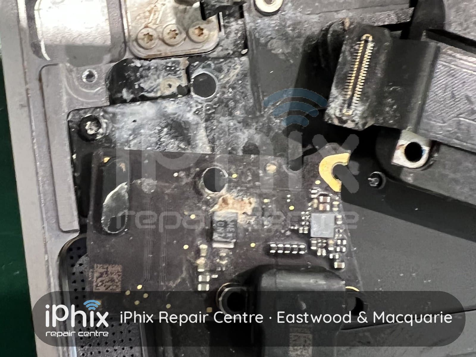 MacBook Air 13" (Intel, 2018-2020) water damage treatment at iPhix Repair Centre — Eastwood & Macquarie Centre, Sydney