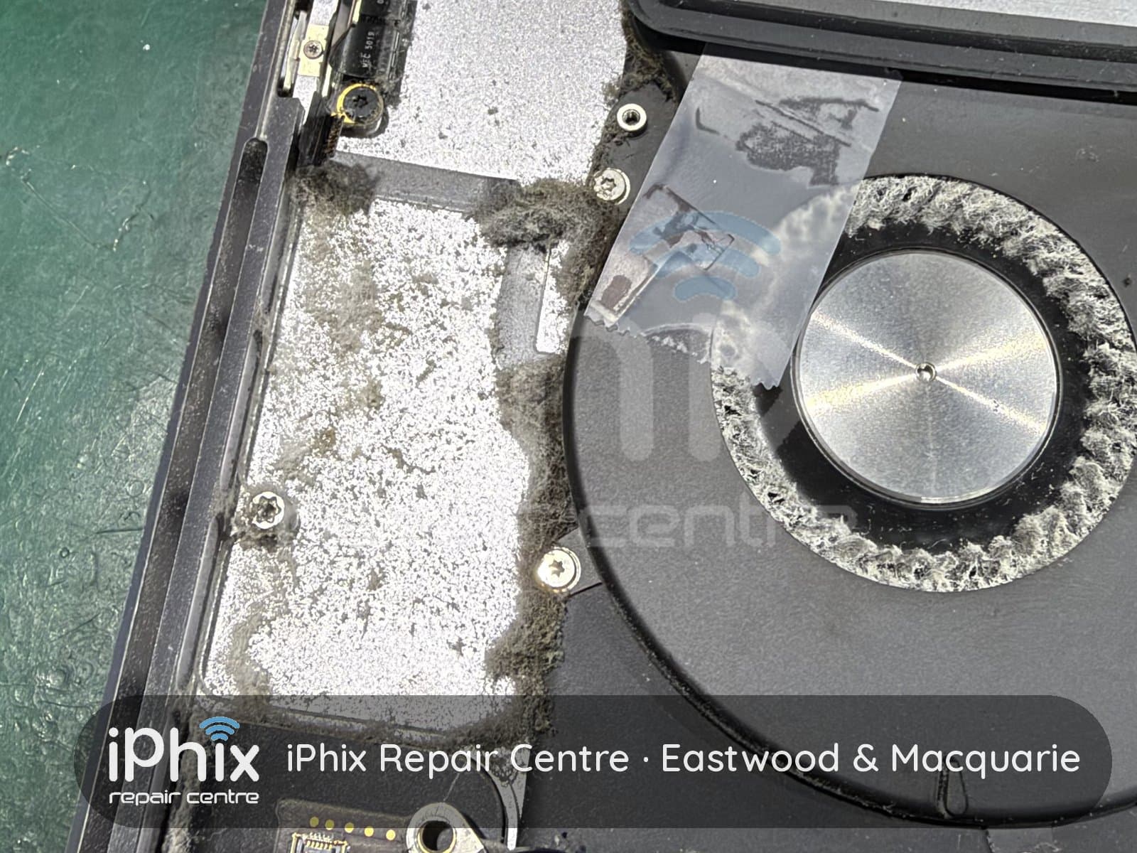 MacBook Air 15" (M2, 2023) fan clean & thermal paste at iPhix Repair Centre — Eastwood & Macquarie Centre, Sydney
