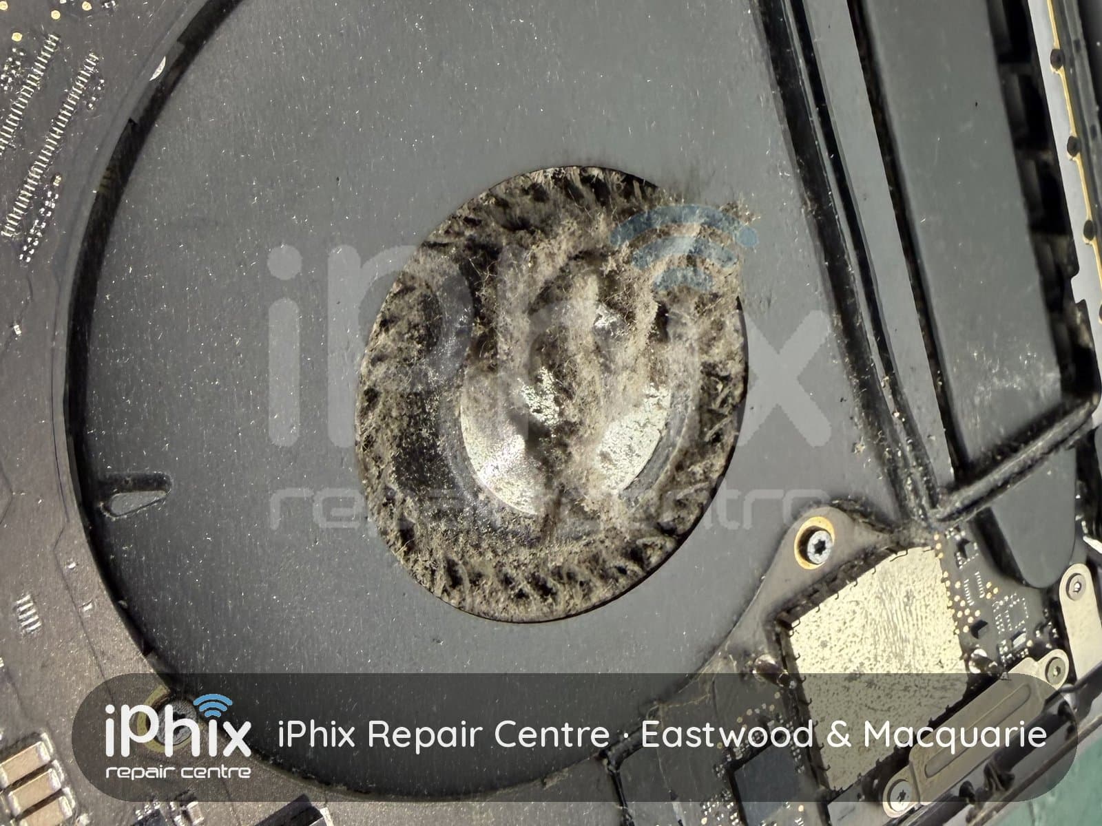 MacBook Pro 14" (M2, 2023) fan clean & thermal paste at iPhix Repair Centre — Eastwood & Macquarie Centre, Sydney