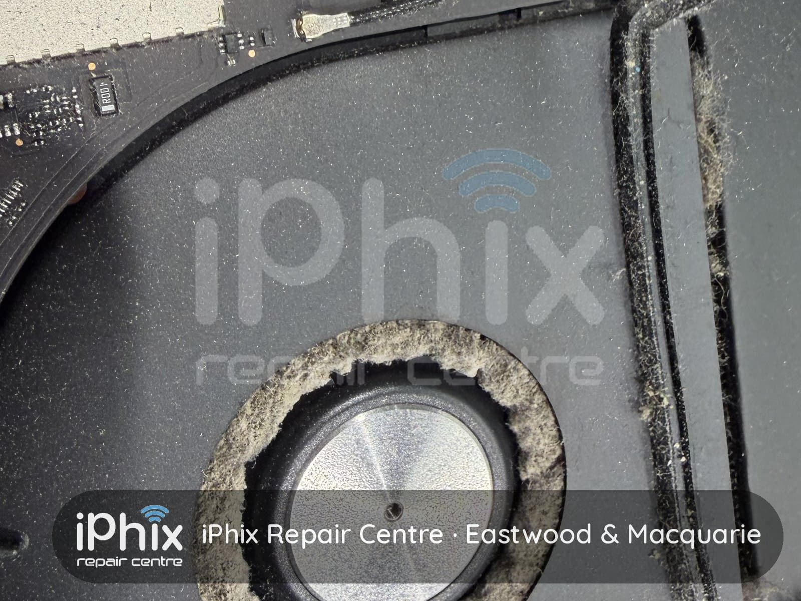 MacBook Pro 16" (M3, 2023) fan clean & thermal paste at iPhix Repair Centre — Eastwood & Macquarie Centre, Sydney