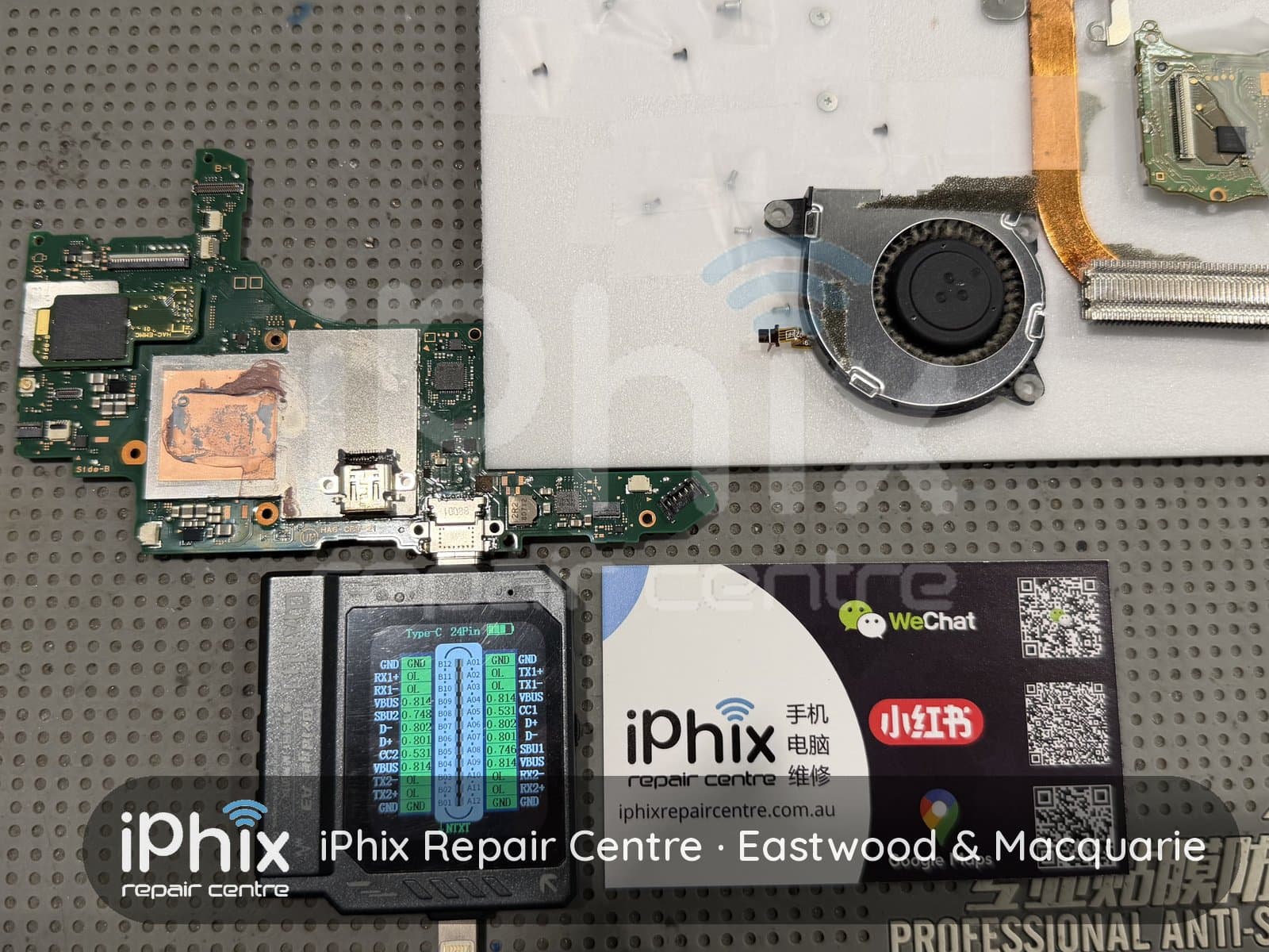 Nintendo Switch 2 motherboard repair at iPhix Repair Centre — Eastwood & Macquarie Centre, Sydney