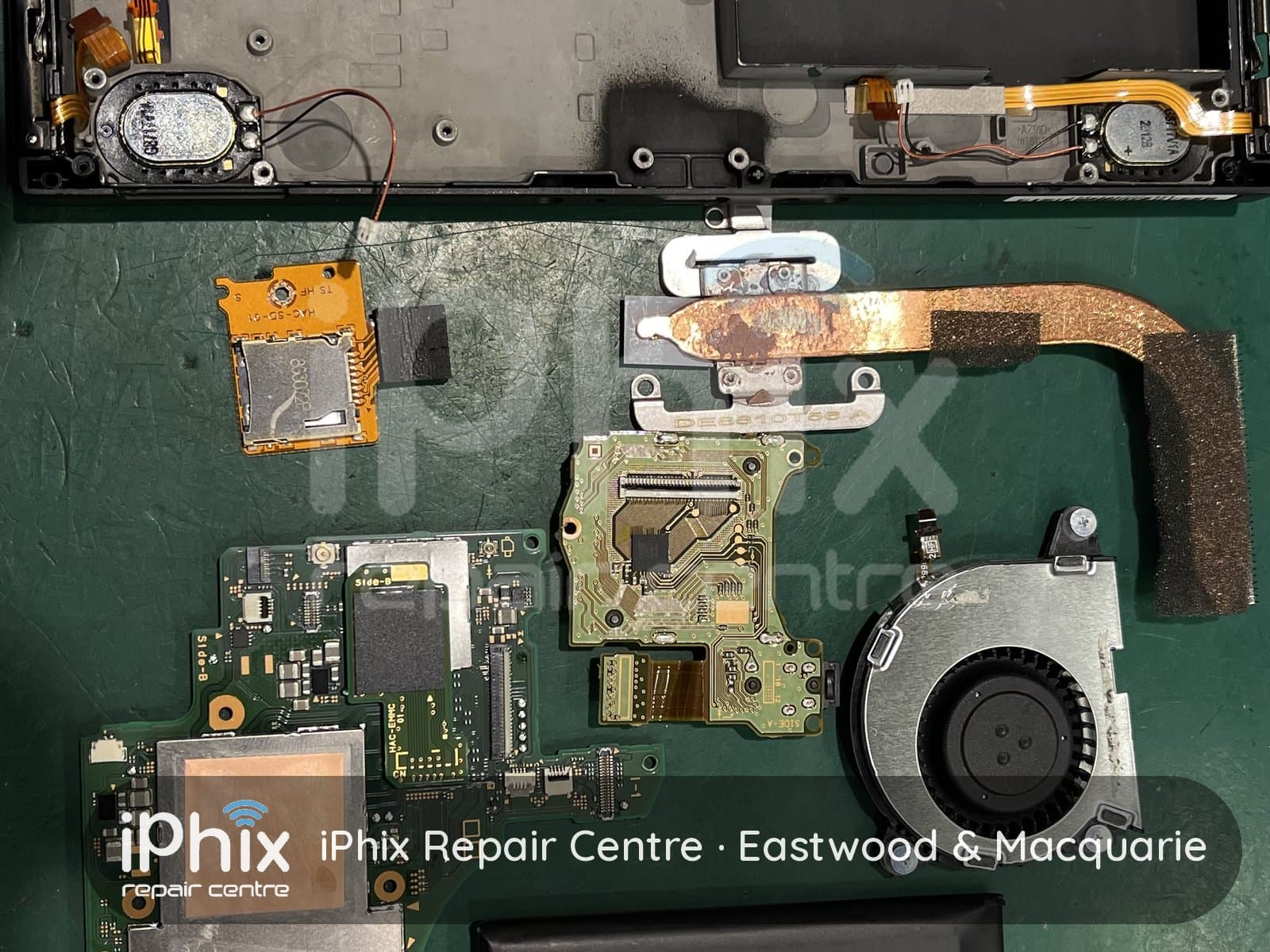 Nintendo Switch Lite fan clean & thermal paste at iPhix Repair Centre — Eastwood & Macquarie Centre, Sydney