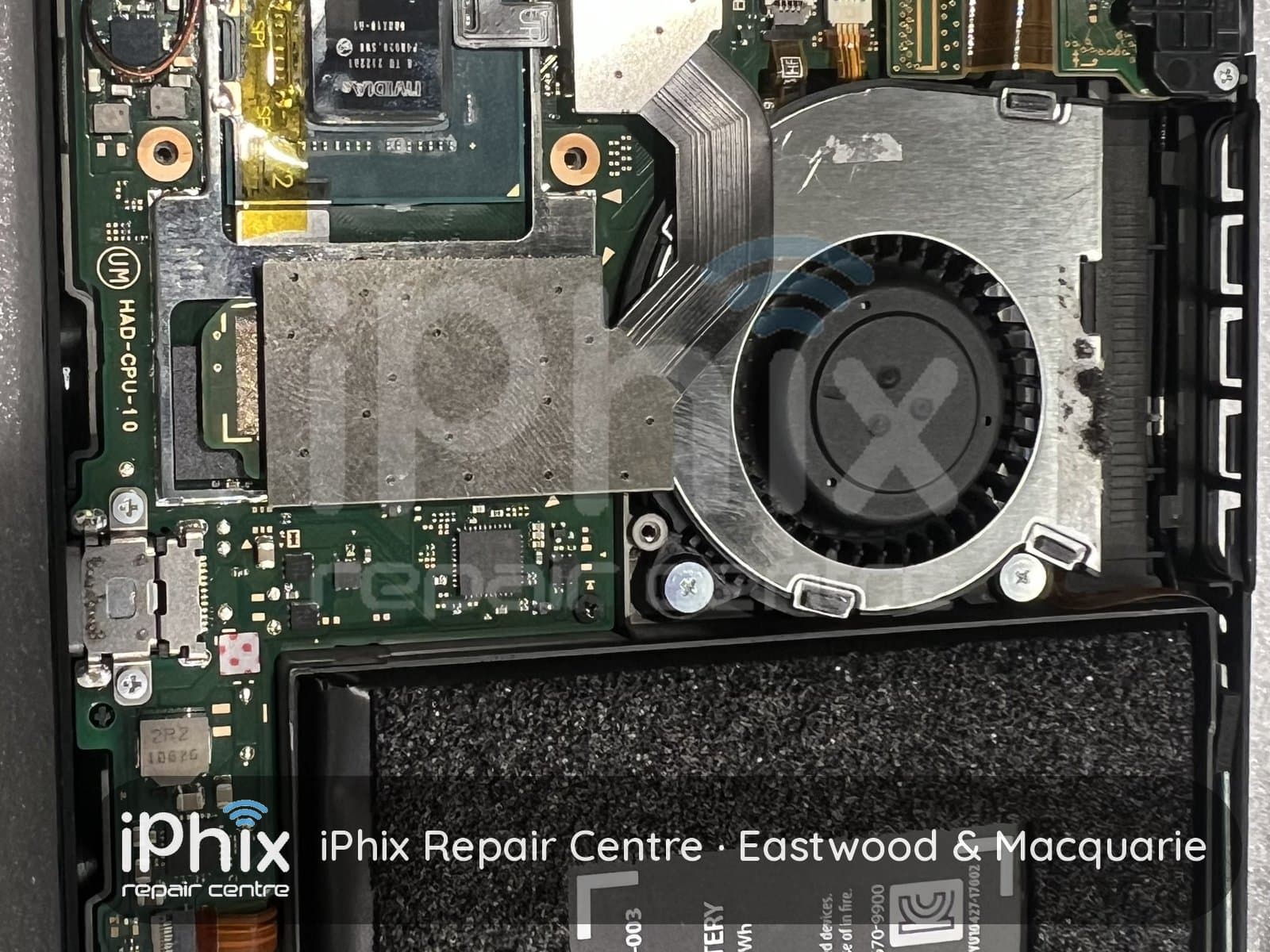 Nintendo Switch OLED battery replacement at iPhix Repair Centre — Eastwood & Macquarie Centre, Sydney